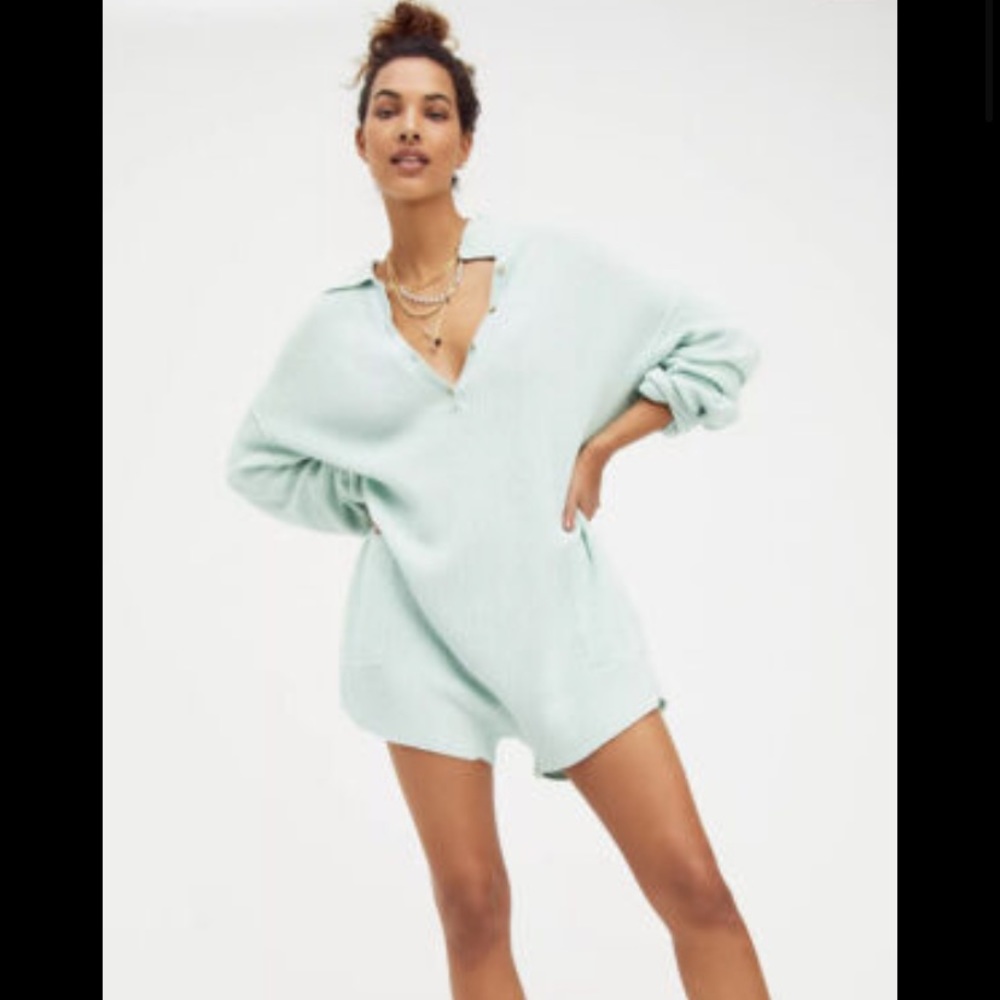 Free People Picnic Sweater Romper sz M